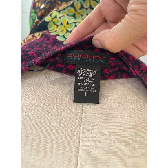 Custo Barcelona Vintage Y2K Slip Dress Size Large Mesh Overlay Magenta Purple - Picture 6 of 13